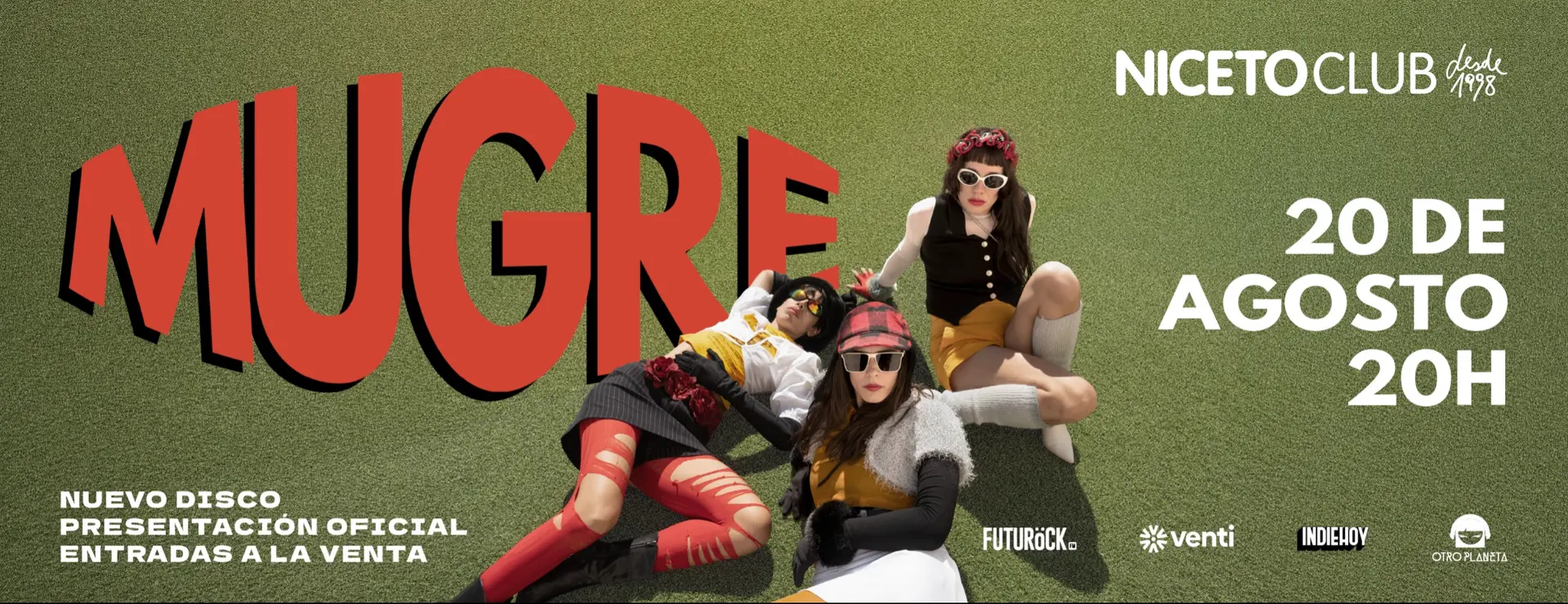 Mugre presenta su nuevo disco en Niceto Club (+18 años)