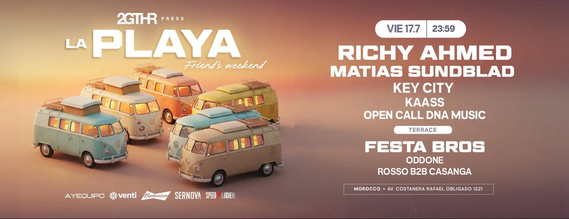 17.07 | La Playa x 2GTHR | Friend’s weekend 🏖️