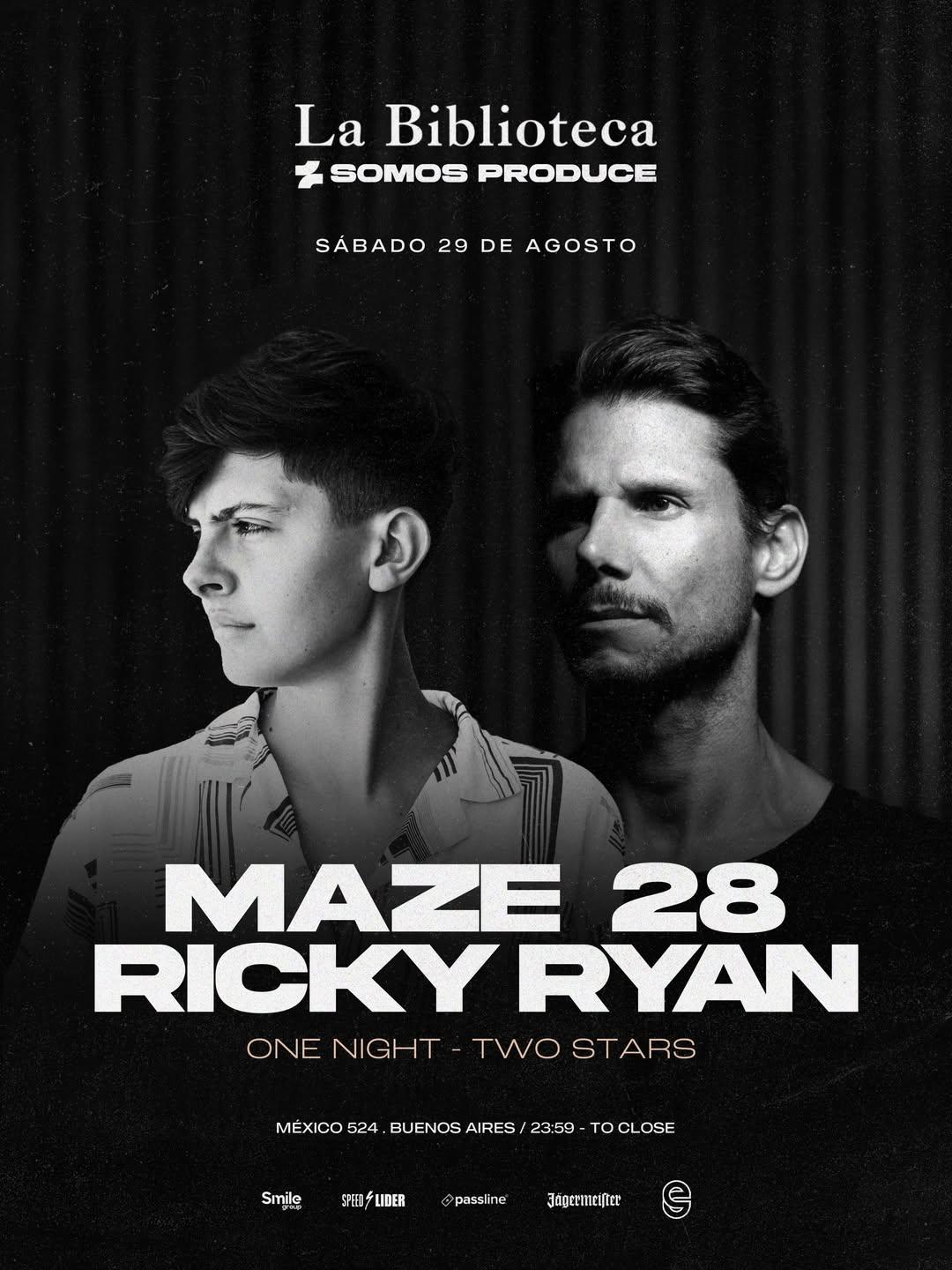 Maze 28 + Ricky Ryan x Somos Produce, La Biblioteca, San Telmo Buenos Aires