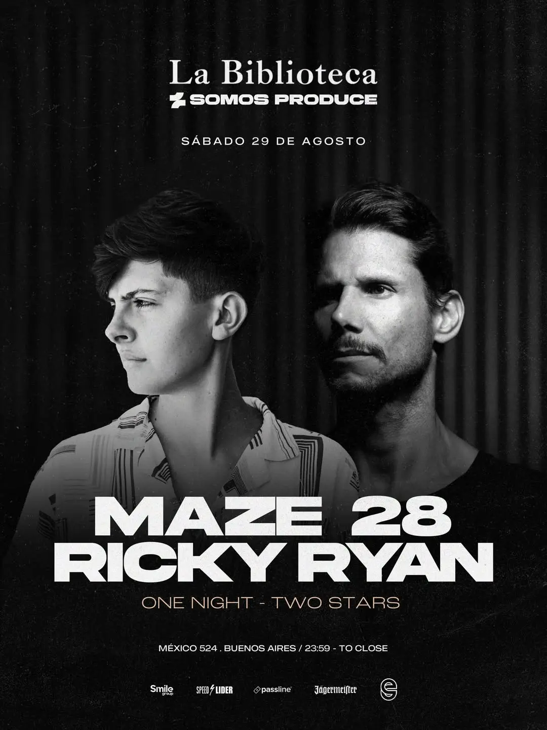 Maze 28 + Ricky Ryan x Somos Produce, La Biblioteca, San Telmo Buenos Aires