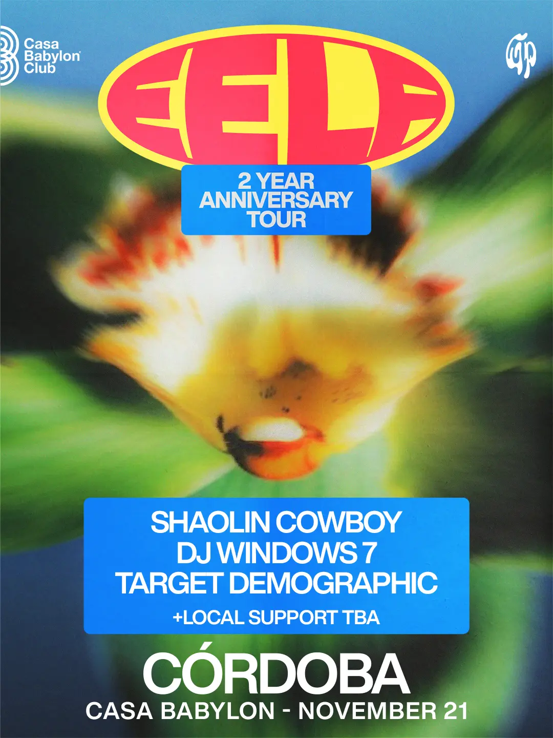 EELF Presents - Cordoba: Target Demographic (U.S), Shaolin Cowboy (U.K), DJ Windows 7