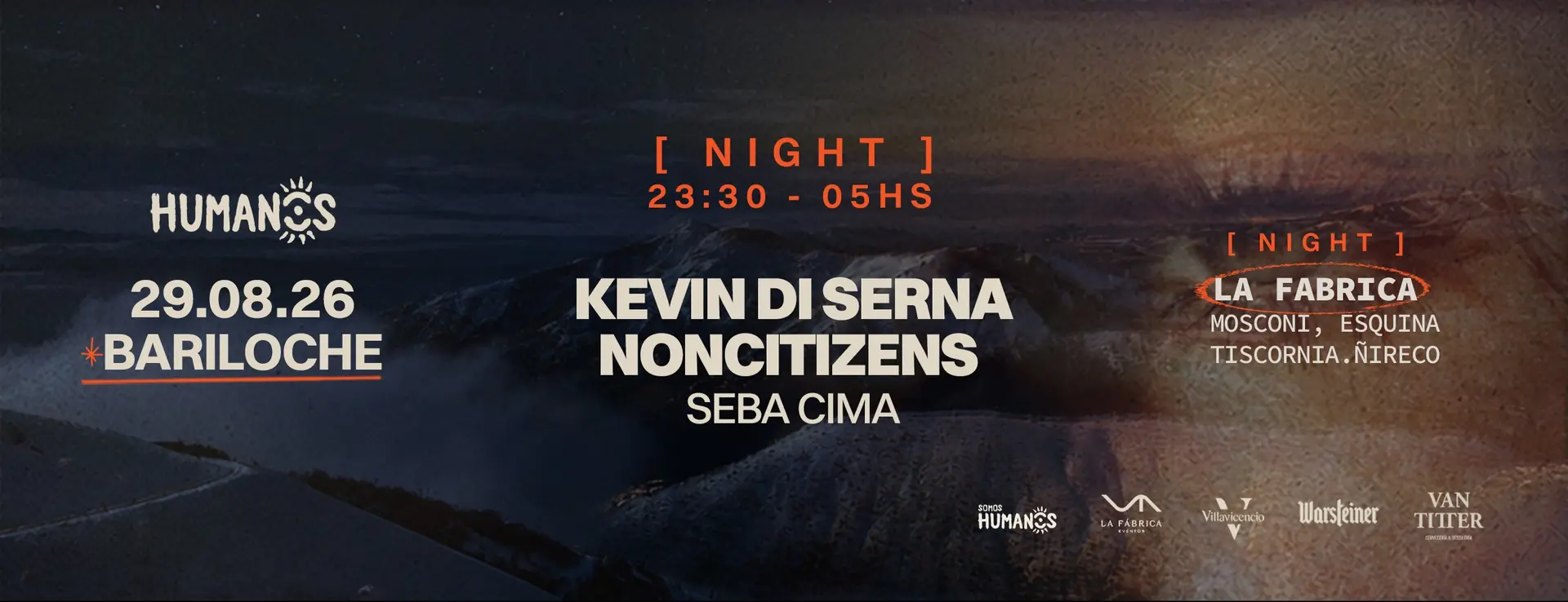 Humanos Night, Bariloche 29/8, KEVIN DI SERNA