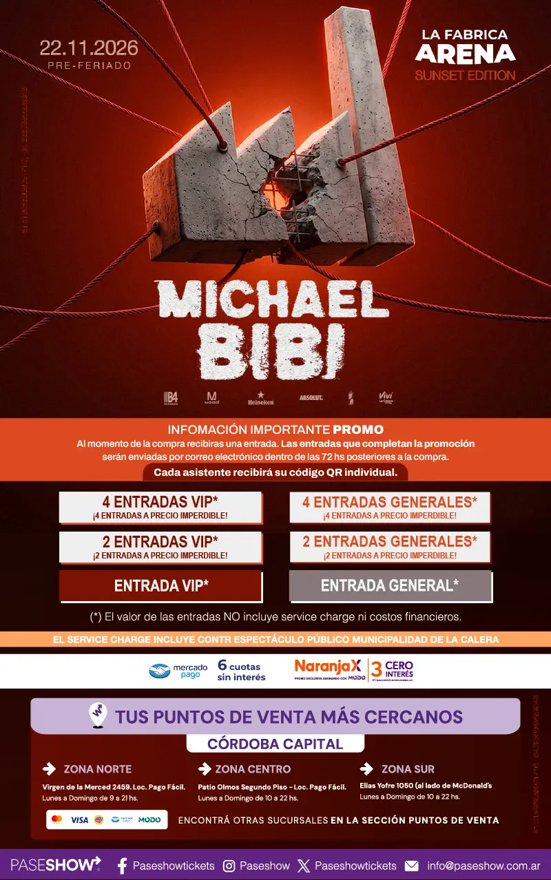 MICHAEL BIBI LA FABRICA ARENA 22 NOVIEMBRE