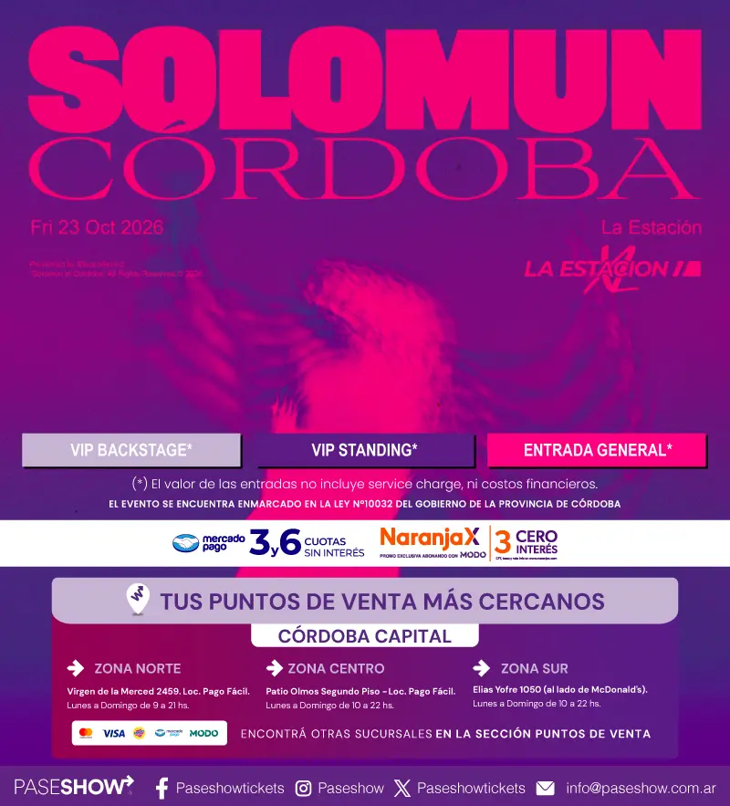 SOLOMUN LA ESTACION XL 23 DE OCTUBRE
