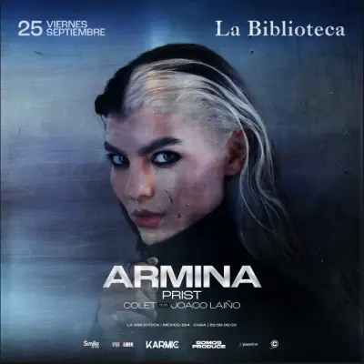 Viernes 25 de Septiembre ARMINA @LaBiblioteca x Karmic