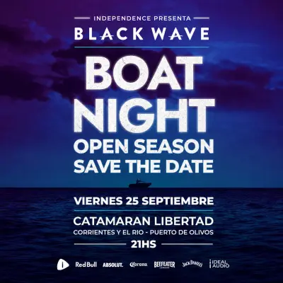 Black Wave Boat Party by Independence Music - OPEN SEASON
