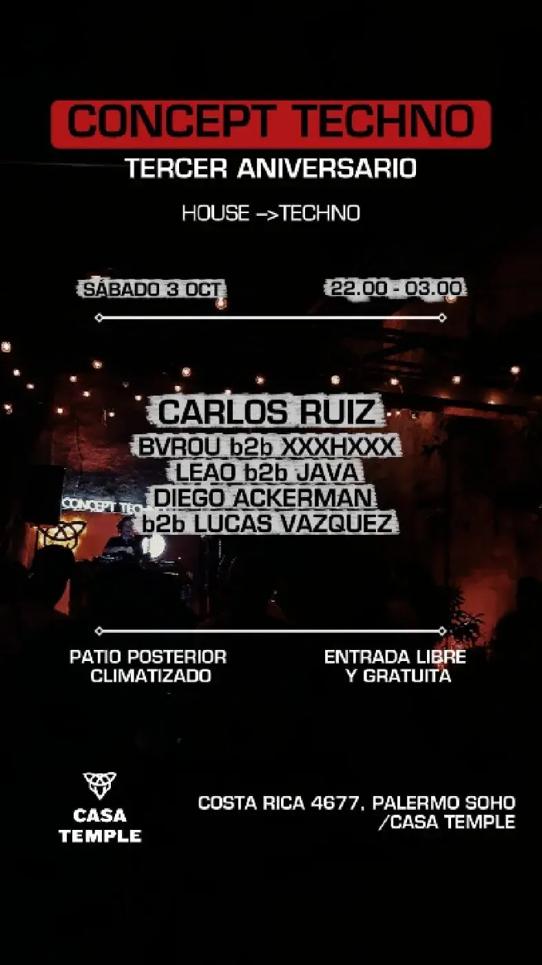 Concept Techno | 3er Aniversario | House to Techno
