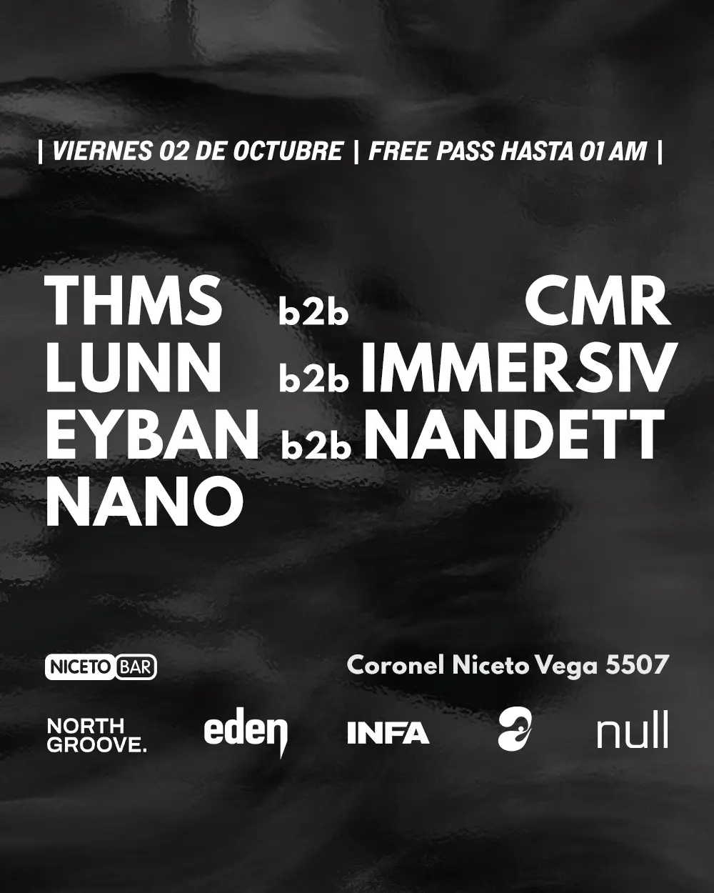NORTH GROOVE x ABASIS x EDÉN x NULL en Niceto Bar