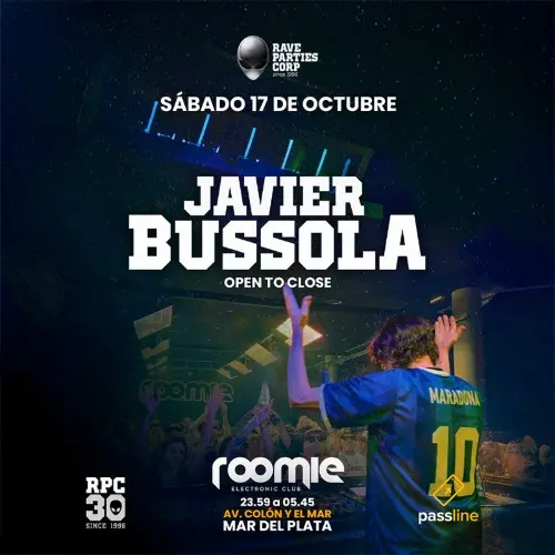 🛸 Sábado 17 de Octubre — Javier Bússola Open To Close