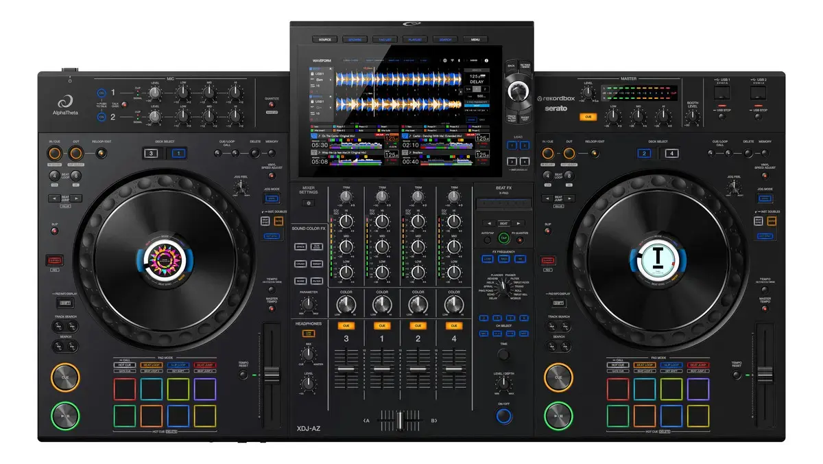 AlphaTheta XDJ-AZ · Sistema DJ todo en uno de 4 canales