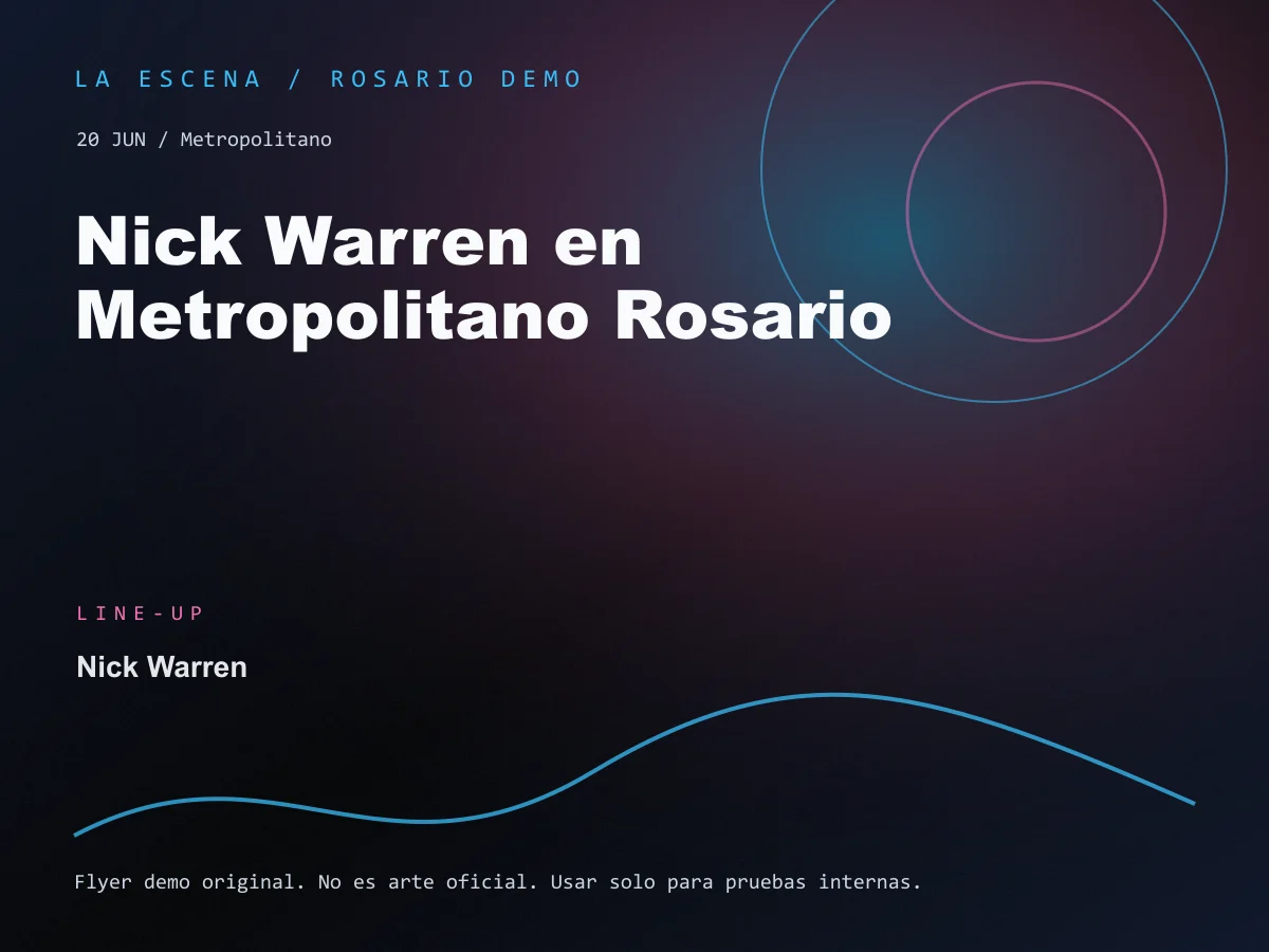 Nick Warren en Metropolitano Rosario