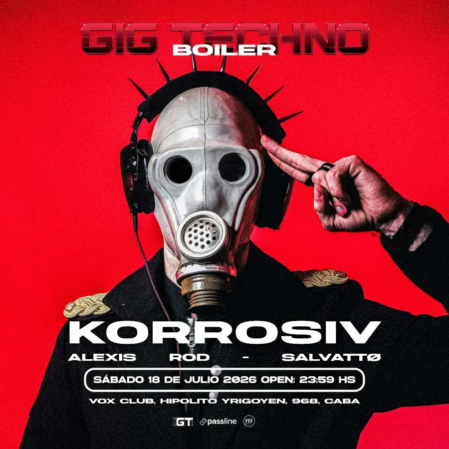 Gig Techno pres. Korrosiv, Alexis Rod y Salvatto