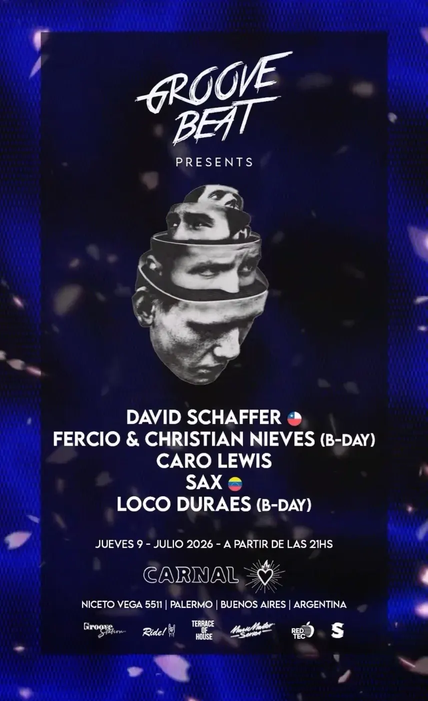 Groove Beat pres. Fercio, David Schaffer y Caro Lewis + invitados