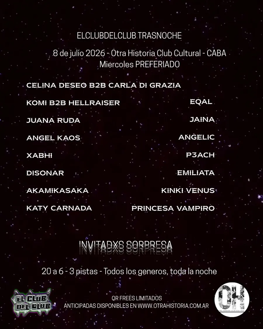 Juana Ruda, Eqal y Celina Deseo + invitados en Otra Historia