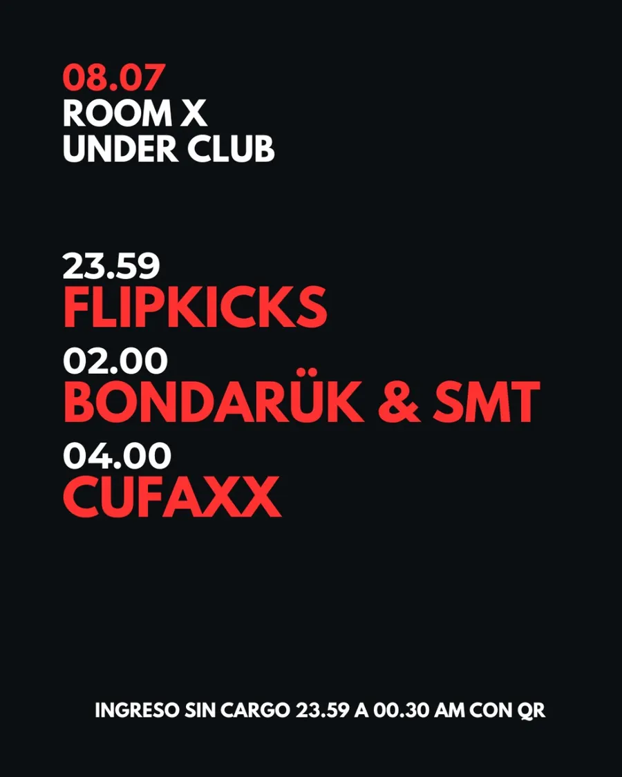 SMT, Flip Kicks y Bondarük + invitados en Under Club
